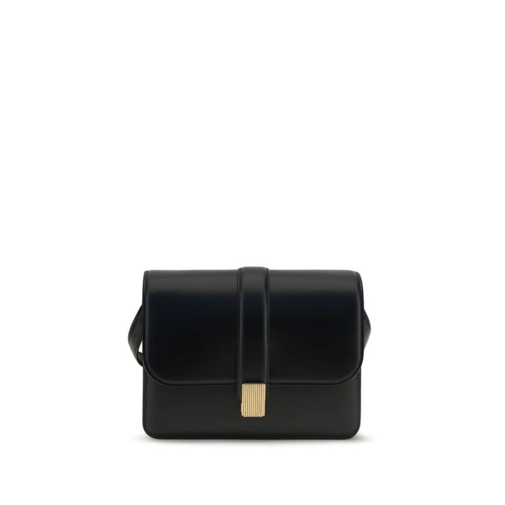 Khaite Black Calf Leather Bos Taurus Shoulder Women's Bag